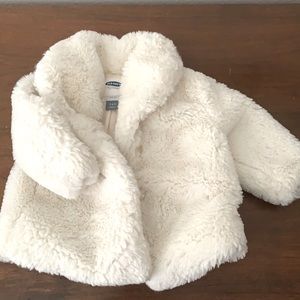 3-6 month baby fur coat only worn 2 times.
